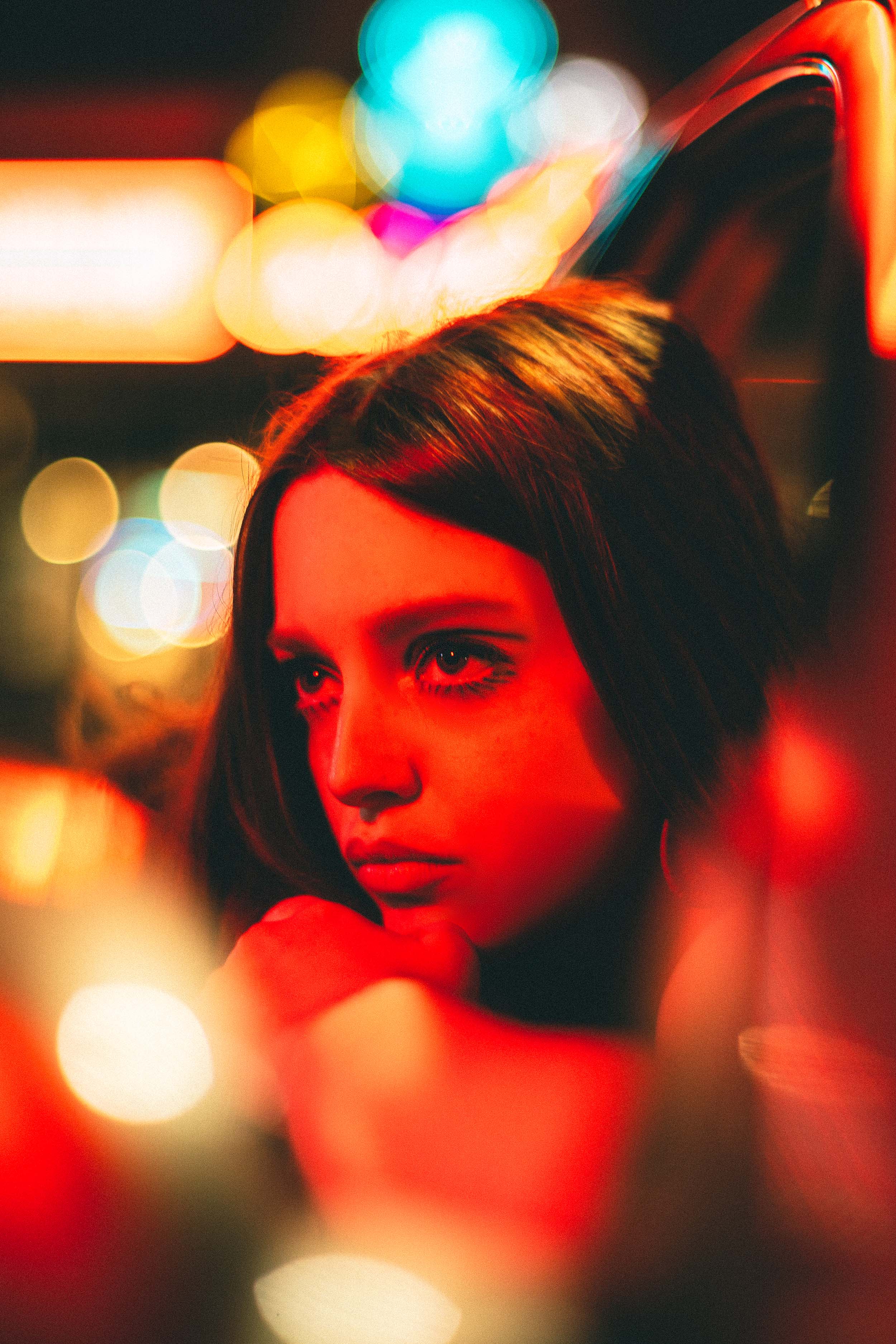 Cinematic Portraits with Vintage Flair by a Movie Theater — photograph 25 of 35